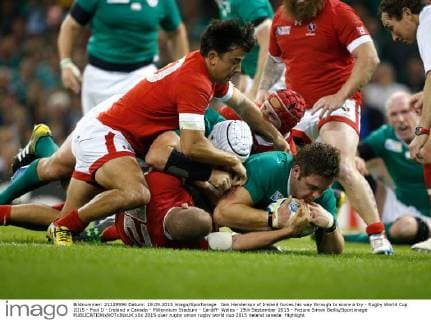 Iain Henderson of Ireland forces his way through to score a try - Rugby World Cup 2015 - Pool D - Ireland v Canada - Millennium Stadium - Cardiff- Wales - 19th September 2015 - Picture Simon Bellis Sportimage EDITORIAL USE ONLY. No use with unauthorised audio, video, data, fixture lists, club league logos or live services. Online in-match use limited to 120 images, no video emulation. No use in betting, games or single club league player publications.