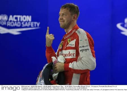 19.09.2015. Marina Bay Street Circuit , Singapore, Formula One Grand Prix of Singapore, qualification day. Scuderia Ferrari - Sebastian Vettel wins pole position xLeannexBoonx  ActionPlus11661950