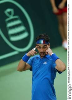 Davis cup 2015 RUS-Ita. Teymuraz GABASHVILI (RUS)-Fabio FOGNINI (ITA).