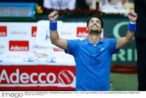 Davis cup 2015 RUS-Ita. Teymuraz GABASHVILI (RUS)-Fabio FOGNINI (ITA).