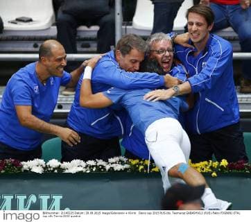 Davis cup 2015 RUS-Ita. Teymuraz GABASHVILI (RUS)-Fabio FOGNINI (ITA).