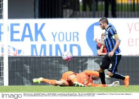 Db Verona 20 09 2015 - Football Serie A Chievo Verona-Inter Mailand foto xDanielexBuffa Image nella foto: gol Mauro Icardi 
