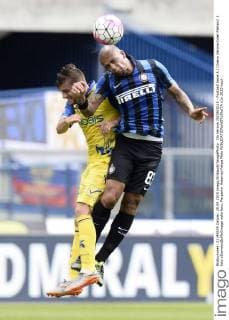 Db Verona 20 09 2015 - Football Serie A Chievo Verona-Inter Mailand foto xDanielexBuffa Image nella foto: Perperim Hatemaj-Felipe Melo 