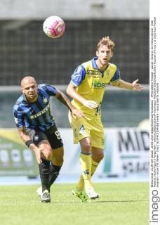 IPP20150920 Football - soccer: Serie A, AC Chievo Verona - Inter Mailand, Nicola Rigoni e Felipe Melo - xHOCHxZWEIx xItalyxPhotoxPressx 
