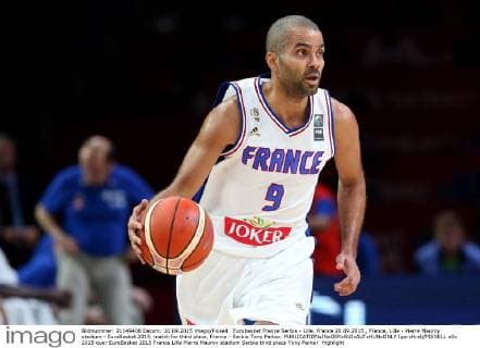 EuroBasket 2022, Historie, Die besten Spieler Europas Eurobasket France Serbia - Lille, France 20.09.2015., France, Lille - Pierre Mauroy stadium - EuroBasket 2015, match for third place, France - Serbia.Tony Parker.  IgorxKralj PIXSELL
