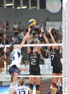 Sept. 19, 2015 - Naples, Italy - Italian national women s volleyball scrimmage against Germany 19 and 20 September , the last two tests before leaving for the Netherlands and Belgium where from 26 September to 4 October. Italy: Women s volleyball match between Italy and Germany - ZUMAp133