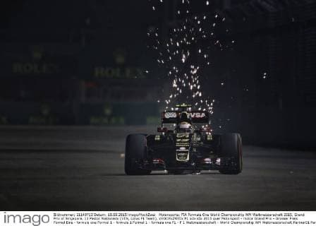 Motorsports: FIA Formula One World Championship WM Weltmeisterschaft 2015, Grand Prix of Singapore, 13 Pastor Maldonado (VEN, Lotus F1 Team), xHOCHxZWEIx