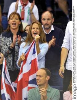 Tennis - 2015 Davis Cup - World Group Semi-Final: Great Britain vs. Australia Day Three . Rubber Four: Singles Andy Murray (GB) vs. Bernard Tomic (Aus). Kim Sears, Andy Murray s wife during the match at the Emirates Arena, Glasgow. COLORSPORT JANE BARLOW 
