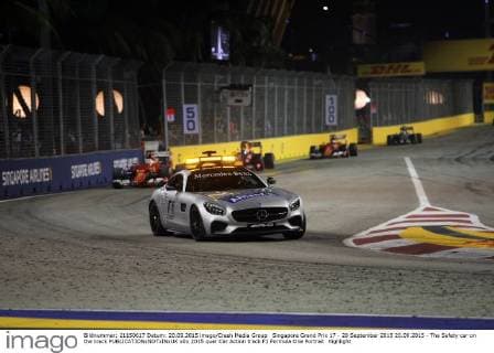 Singapore Grand Prix 17 - 20 September 2015 20.09.2015 - The Safety car on the track 