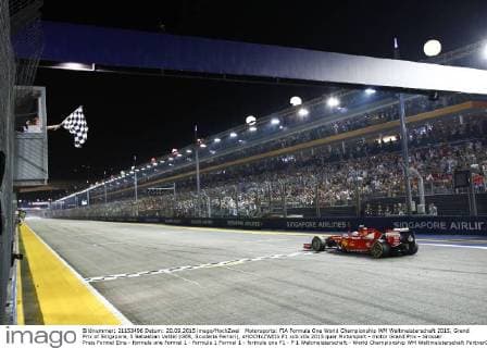 Motorsports: FIA Formula One World Championship WM Weltmeisterschaft 2015, Grand Prix of Singapore, 5 Sebastian Vettel (GER, Scuderia Ferrari), xHOCHxZWEIx