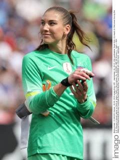 September 20, 2015: USA goalkeeper Hope Solo (1) reacts to the crowd during the U.S. Women s soccer game vs Haiti at Legion Field in Birmingham, AL. SOCCER: SEP 20 Women s - Haiti v USA Icon159200039 EDITORIAL USE ONLY