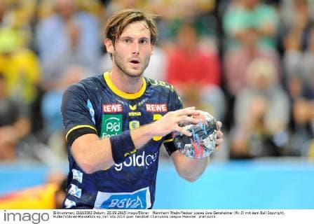 Mannheim Rhein-Neckar Loewe Uwe Gensheimer (Nr.3) mit dem Ball Copyright: Rufler xEibner-Pressefoto ep_mrr