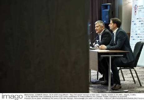 New CRO soccer manager is Ante Cacic - Zagreb, Croatia 21.09.2015., Zagreb, Croatia - In the hall of the hotel Doubletree by Hilton held a press conference PK Pressekonferenz the Croatian Football Federation to which the President Davor Suker announced the name of the new manager. New manager and coach is Ante Cacic.  SanjinxStrukic PIXSELL