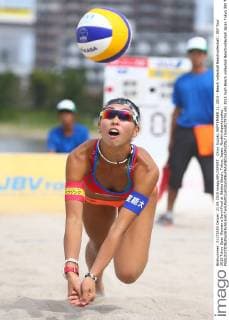 Chiyo Suzuki, SEPTEMBER 21, 2015 - Beach volleyball Beachvolleyball : JBV Tour 2015 Tokyo Open Women s Semi-Final at Odaiba Beach, Tokyo, Japan. Noxthirdxpartyxsales  (hnna017979)