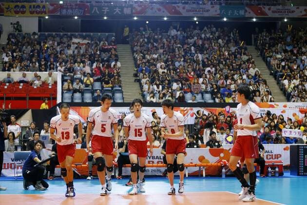 (L-R) Hideomi Fukatsu, Yoshifumi Suzuki, Masahiro Yanagida, Yuki Ishikawa, Kunihiro Shimizu (JPN), SEPTEMBER 21, 2015 - Volleyball : FIVB Men s World Cup 2015 A-site 3rd Round between Japan 0-3 Argentina 1st Yoyogi Gymnasium in Tokyo, Japan. Noxthirdxpartyxsales  (qdwa042564)