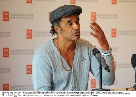 conference de presse Yannick Noah TENNIS : Yannick Noah wird als neuer Kapitän Teamchef der französischen Davis Cup Mannschaft präsentiert - 22 09 2015 TennisMagazine Panoramic 