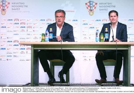 Ante Cacic press conference PK Pressekonferenz - Zagreb, Croatia 22.09.2015., Zagreb, Croatia - The press conference of Ante Cacic, the new coach of the Croatian national football team.  JuricaxGaloic PIXSELL