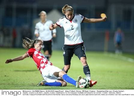 Aktuell Fußball, Damen, EM Quali, Kroatien - Deutschland Germany Croatia football - Zagreb, Croatia 22.09.2015., Zagreb, croatia - Qualification for the European Football Championship for women. Croatia - Germany. Bianca Schmidt.  SanjinxStrukic PIXSELL
