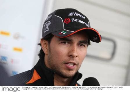 Japanese Grand Prix, Suzuka 24 - 27 September 2015 24.09.2015 - Sergio Perez (MEX) Sahara Force India F1 VJM08 