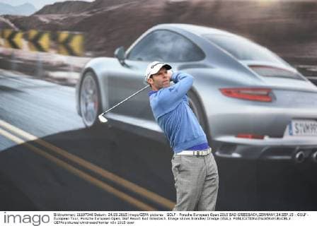 GOLF - Porsche European Open 2015 BAD GRIESBACH,GERMANY,24.SEP.15 - GOLF - European Tour, Porsche European Open, Golf Resort Bad Griesbach. Image shows Brandley Dredge (WAL). GEPAxpictures xAndreasxPranter
