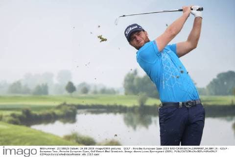 GOLF - Porsche European Open 2015 BAD GRIESBACH,GERMANY,24.SEP.15 - GOLF - European Tour, Porsche European Open, Golf Resort Bad Griesbach. Image shows Lucas Bjerregaard (DEN). GEPAxpictures xAndreasxPranter