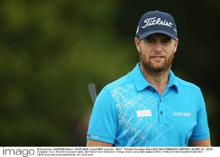 GOLF - Porsche European Open 2015 BAD GRIESBACH,GERMANY,24.SEP.15 - GOLF - European Tour, Porsche European Open, Golf Resort Bad Griesbach. Image shows Lucas Bjerregaard (DEN). GEPAxpictures xAndreasxPranter