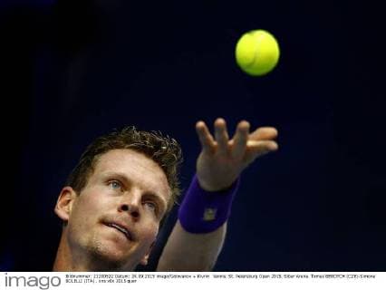 tennis. St. Petersburg Open 2015. Sibur Arena. Tomas BERDYCH (CZE)-Simone BOLELLI (ITA) .