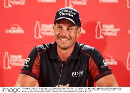 Sept. 24, 2015 - Atlanta, Georgia, United States - Henrik Stenson speaks to the media after the first round of the TOUR Championship by Coca-Cola at East Lake Golf Club. PGA Golf Herren 2015 - TOUR Championship - Round 1 - ZUMAw109