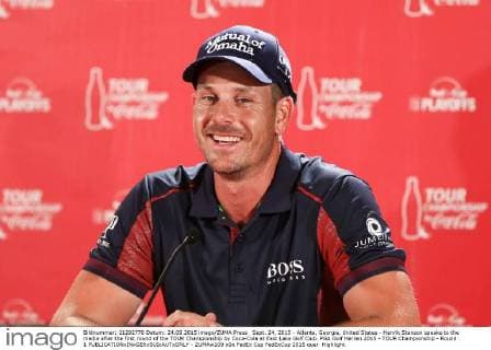 Sept. 24, 2015 - Atlanta, Georgia, United States - Henrik Stenson speaks to the media after the first round of the TOUR Championship by Coca-Cola at East Lake Golf Club. PGA Golf Herren 2015 - TOUR Championship - Round 1 - ZUMAw109