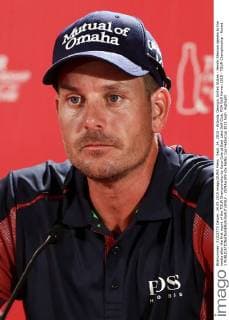 Sept. 24, 2015 - Atlanta, Georgia, United States - Henrik Stenson speaks to the media after the first round of the TOUR Championship by Coca-Cola at East Lake Golf Club. PGA Golf Herren 2015 - TOUR Championship - Round 1 - ZUMAw109