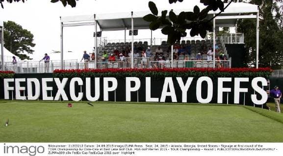 Sept. 24, 2015 - Atlanta, Georgia, United States - Signage at first round of the TOUR Championship by Coca-Cola at East Lake Golf Club. PGA Golf Herren 2015 - TOUR Championship - Round 1 - ZUMAw109