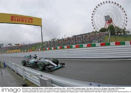 25.09.2015. Suzuka, Japan. Formula 1 Grand Prix of Japan. Mercedes AMG Petronas F1 team - Lewis Hamilton pictured during Fridays rain affected practice. x  ActionPlus11663992