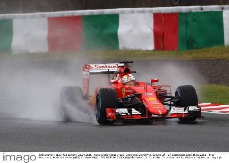 Japanese Grand Prix, Suzuka 24 - 27 September 2015 25.09.2015 - Free Practice 2, Sebastian Vettel (GER) Scuderia Ferrari SF15-T 