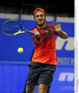tennis. St. Petersburg Open 2015. Sibur Arena. Roberto BAUTISTA AGUT (ESP)-Lucas POUILLE (FRA) .
