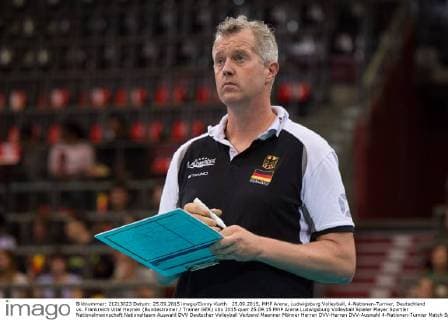 25.09.2015, MHP Arena, Ludwigsburg Volleyball, 4-Nationen-Turnier, Deutschland vs. Frankreich Vital Heynen (Bundestrainer Trainer GER)