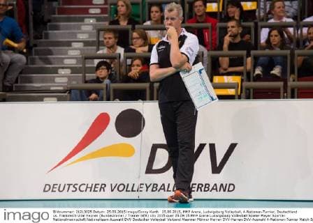 25.09.2015, MHP Arena, Ludwigsburg Volleyball, 4-Nationen-Turnier, Deutschland vs. Frankreich Vital Heynen (Bundestrainer Trainer GER)