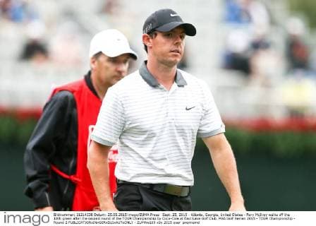 Sept. 25, 2015 - Atlanta, Georgia, United States - Rory McIlroy walks off the 18th green after the second round of the TOUR Championship by Coca-Cola at East Lake Golf Club. PGA Golf Herren 2015 - TOUR Championship - Round 2 - ZUMAw109