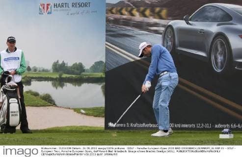 GOLF - Porsche European Open 2015 BAD GRIESBACH,GERMANY,26.SEP.15 - GOLF - European Tour, Porsche European Open, Golf Resort Bad Griesbach. Image shows Bradley Dredge (WAL). GEPAxpictures xAndreasxPranter