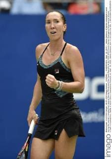 (150926) -- GUANGZHOU, Sept. 26, 2015 -- Jelena Jankovic of Serbia celebrates a point during the women s singles final against Denisa Allertova of the Czech Republic at the 2015 WTA Tennis Damen Guangzhou International Women s Open in Guangzhou, capital of south China s Guangdong Province, on Sept. 26, 2015. Jelena Jankovic won 2-0 to claim the title. ) (SP)CHINA-GUANGZHOU-WTA-GUANGZHOU OPEN (CN) LiangxXu 