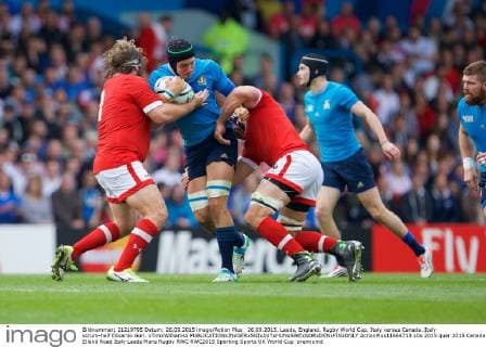 26.09.2015. Leeds, England. Rugby World Cup. Italy versus Canada. Italy scrum-half Edoardo Gori. xTimxWilliamsx  ActionPlus11664713