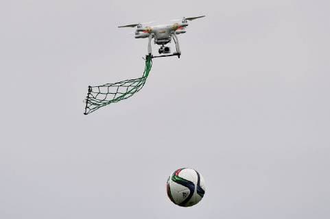 SOCCER - BL, Ried vs Rapid RIED,AUSTRIA,26.SEP.15 - SOCCER - tipico Bundesliga, SV Ried vs SK Rapid Wien. Image shows a drone and a ball. Keywords: Wien Energie. GEPAxpictures xFlorianxErtl