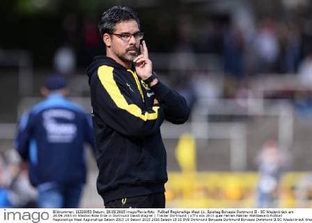 Fußball Regionalliga West 11. Spieltag Borussia Dortmund II - SC Wiedenbrück am 26.09.2015 im Stadion Rote Erde in Dortmund David Wagner ( Trainer Dortmund ) xTTx