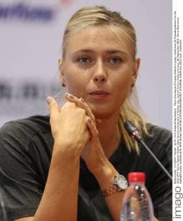 Maria Sharapova of Russia attends a press conference PK Pressekonferenz for the 2015 WTA Tennis Damen Wuhan Open tennis tournament in Wuhan city, central China s Hubei province, 26 September 2015. Maria Sharapova highlights press conference for WTA Wuhan Open  20150926_63409