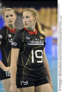 Eurovolley 2015 Germany vs Serbia Eindhoven The Netherlands 26th September 2015 Eurovolley 2015 Germany vs Serbia Serbia win the game three sets to zero. Laura Weihenmaier - Germany 