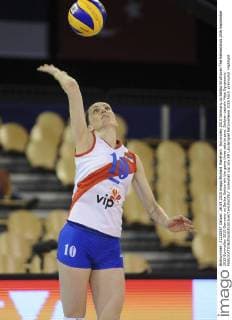 Eurovolley 2015 Germany vs Serbia Eindhoven The Netherlands 26th September 2015 Eurovolley 2015 Germany vs Serbia Serbia win the game three sets to zero. Serbian captain Maja Ognjenovic 