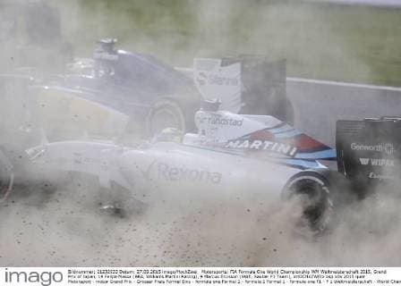 Motorsports: FIA Formula One World Championship WM Weltmeisterschaft 2015, Grand Prix of Japan, 19 Felipe Massa (BRA, Williams Martini Racing), 9 Marcus Ericsson (SWE, Sauber F1 Team), xHOCHxZWEIx