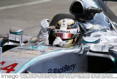 Motorsports: FIA Formula One World Championship WM Weltmeisterschaft 2015, Grand Prix of Japan, 44 Lewis Hamilton (GBR, Mercedes AMG Petronas Formula One Team), xHOCHxZWEIx