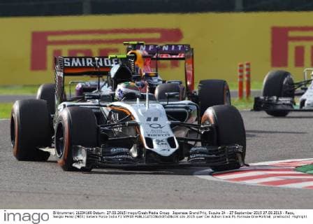 Japanese Grand Prix, Suzuka 24 - 27 September 2015 27.09.2015 - Race, Sergio Perez (MEX) Sahara Force India F1 VJM08 