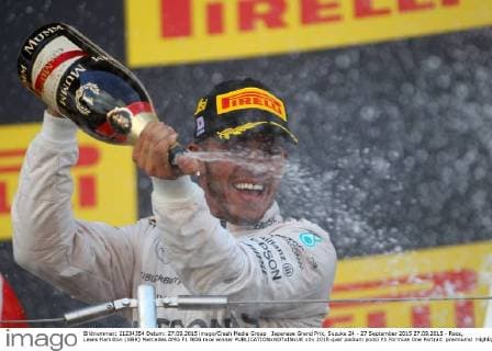 Japanese Grand Prix, Suzuka 24 - 27 September 2015 27.09.2015 - Race, Lewis Hamilton (GBR) Mercedes AMG F1 W06 race winner 
