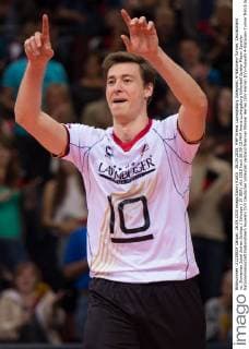 26.09.2015, MHP Arena, Ludwigsburg Volleyball, 4-Nationen-Turnier, Deutschland vs. Slowenien Jubel Jochen Schöps Schoeps ( 10 GER)